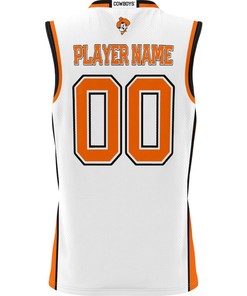 Oklahoma State Cowboys NIL Men Basketball Custom Jersey - White