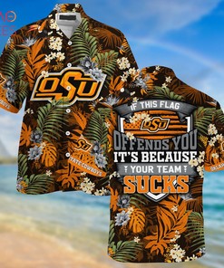 Oklahoma State Cowboys Summer Hawaiian Shirts, With Tropical Patterns for Fans