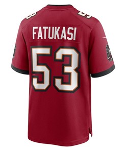 Olakunle Fatukasi Tampa Bay Buccaneers Game Player Jersey - Red
