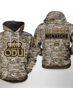 Old Dominion Monarchs NCAA Camo Veteran 3D Printed Hoodie/Zipper Hoodie