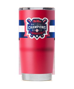 Ole Miss Baseball Champs Red Tumbler - Ole Miss Baseball Champs Red Team Logo Tumbler - Celebrate the Champions
