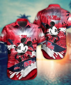 Ole Miss Rebels Mickey NCAA Hawaiian Shirt for Men And Women