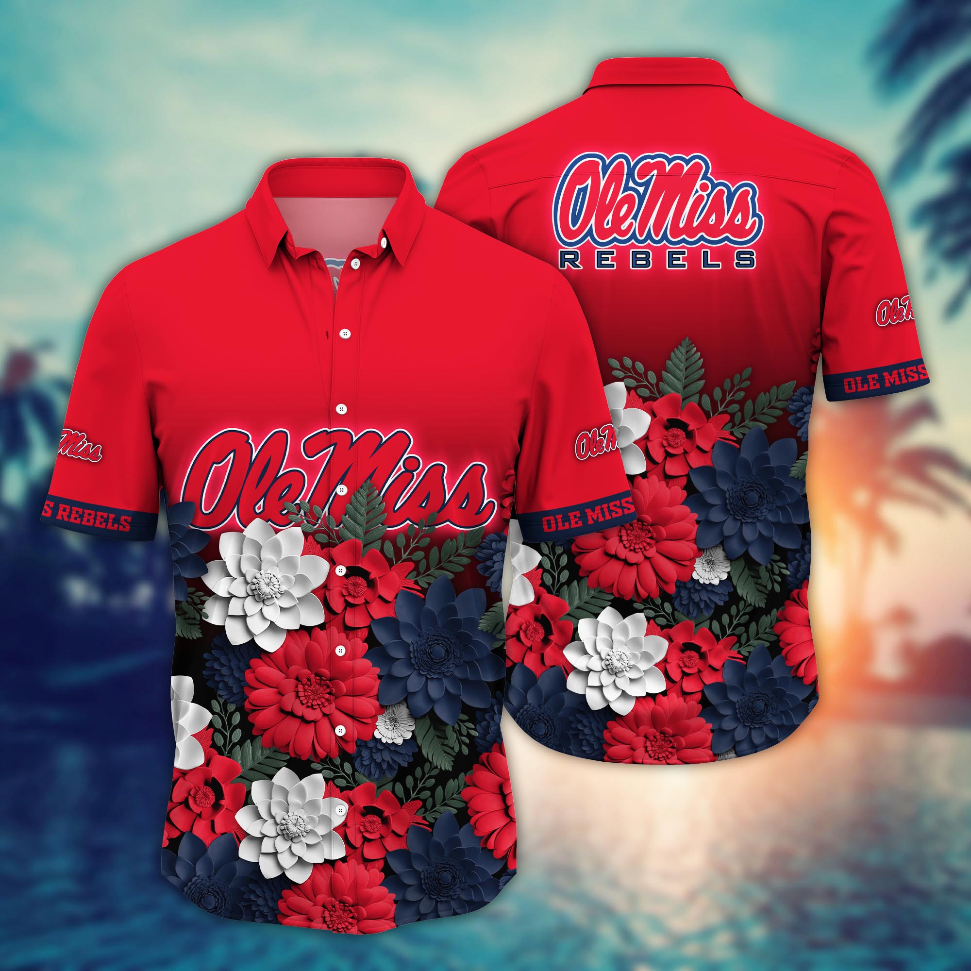 Ole Miss Rebels NCAA Flower Hawaii Shirt For Fans Ver 26