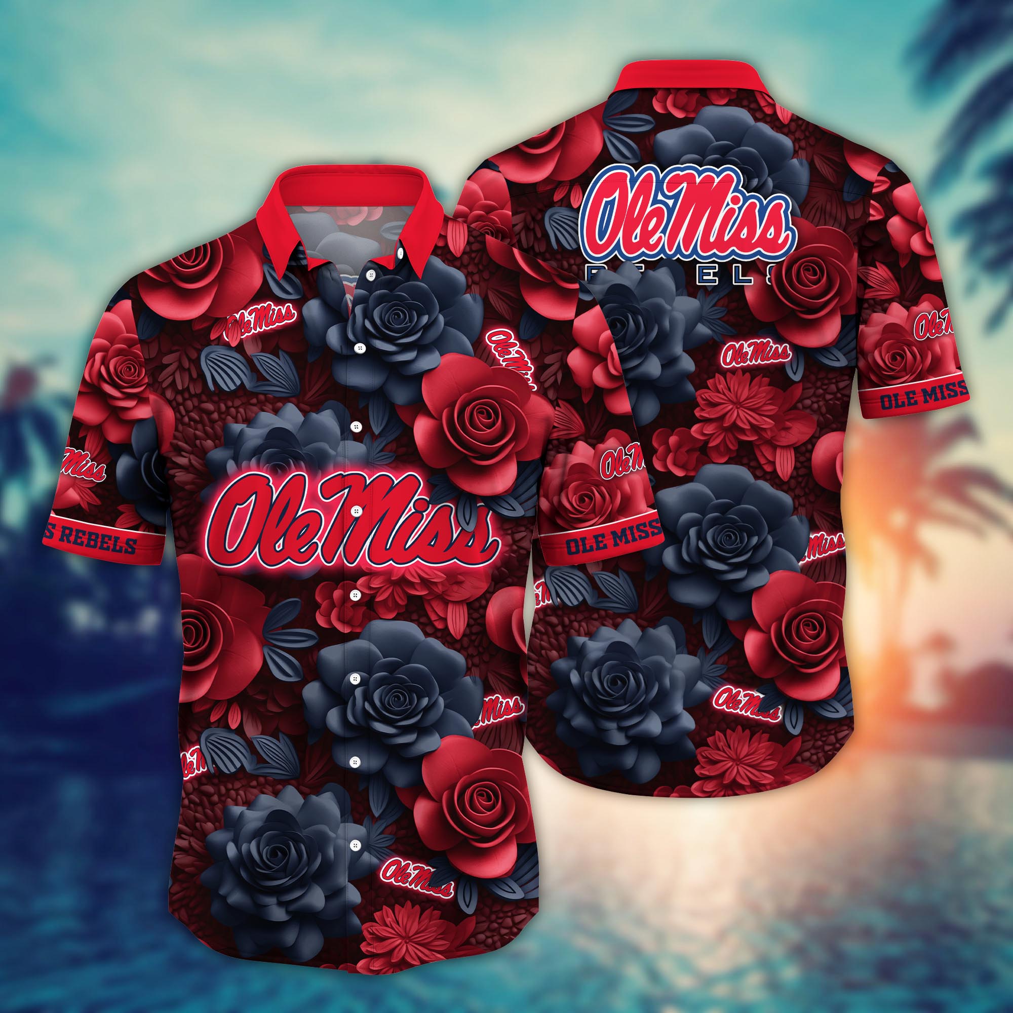 Ole Miss Rebels NCAA Flower Hawaii Shirt For Fans Ver 34