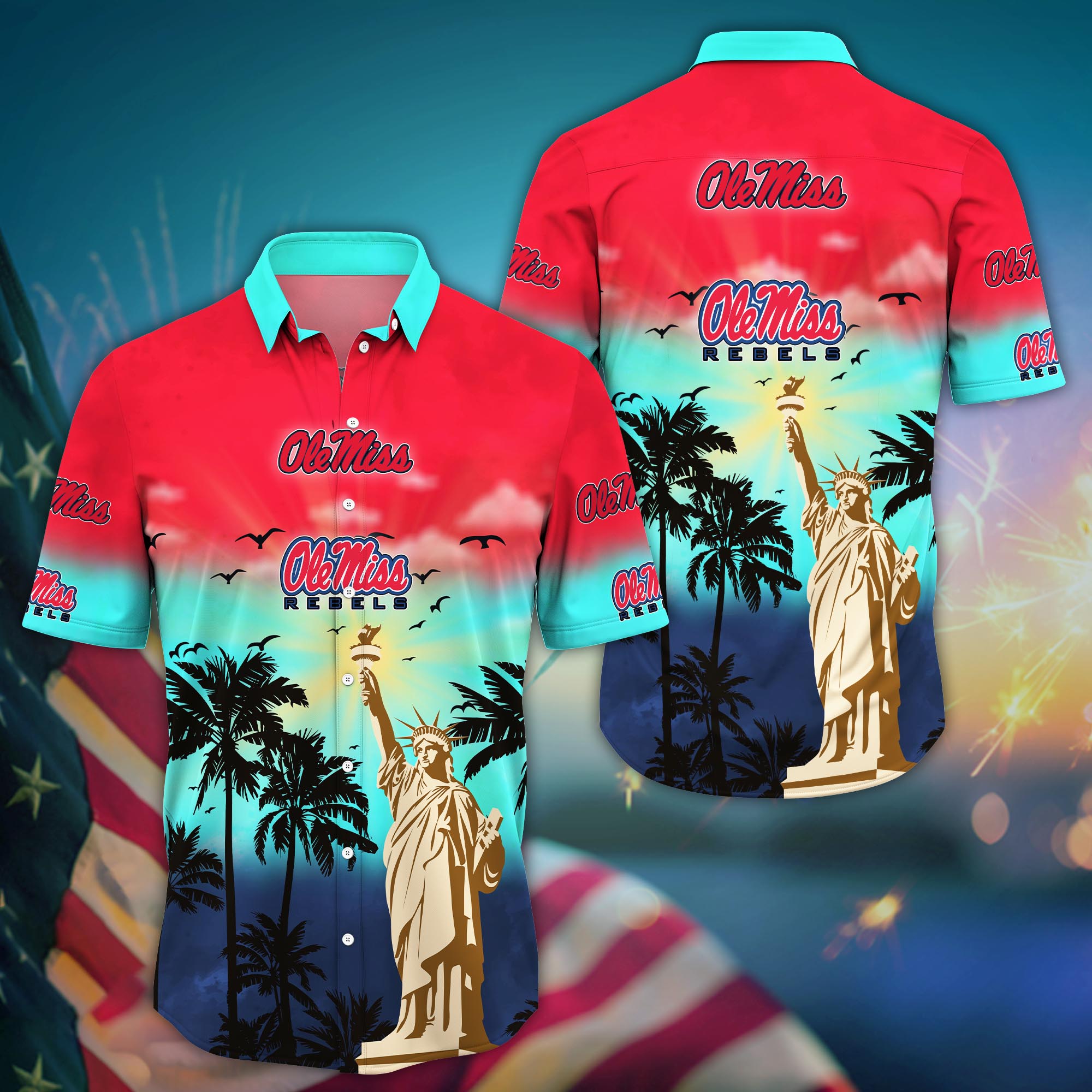 Ole Miss Rebels NCAA Flower Hawaii Shirt For Fans Ver 36