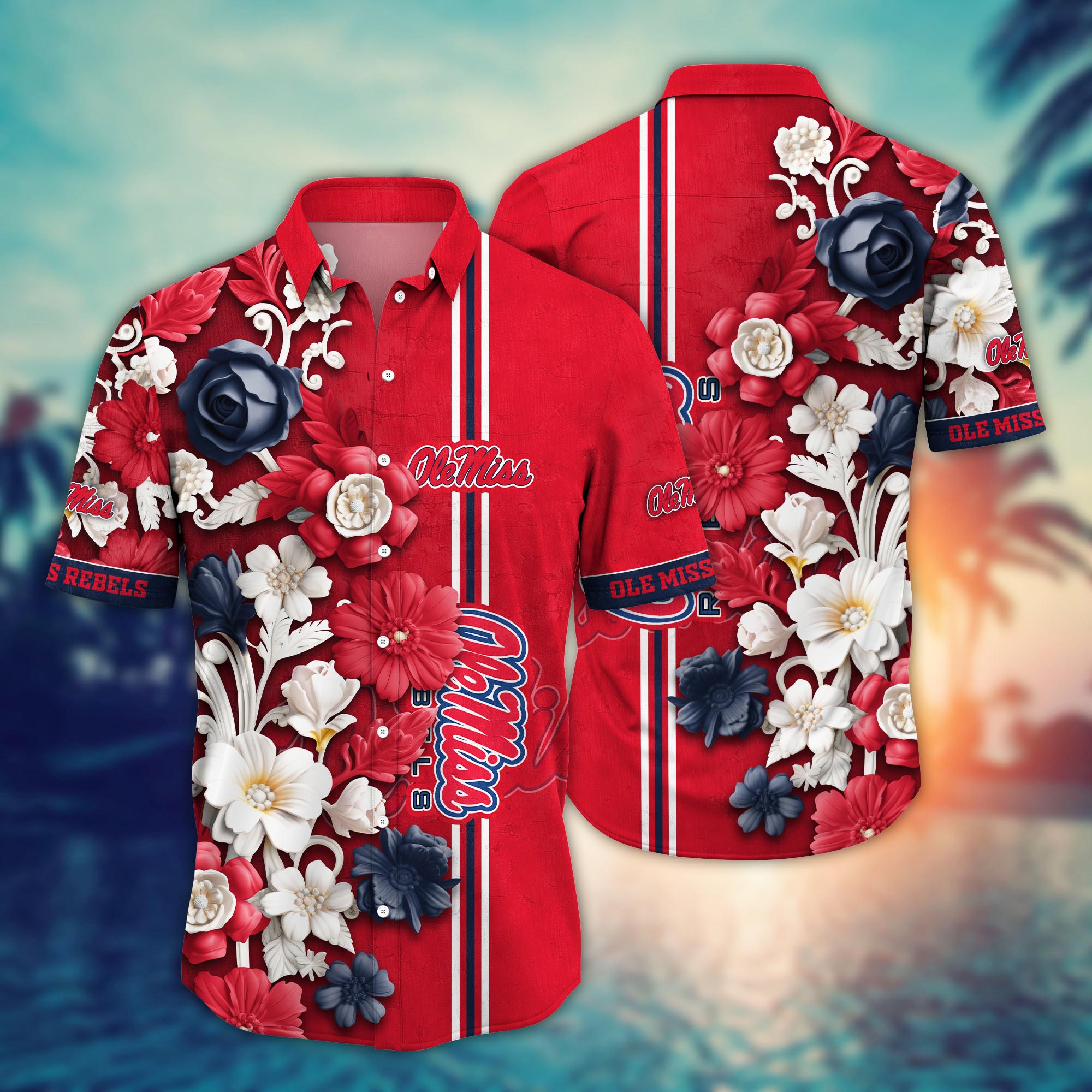 Ole Miss Rebels NCAA Flower Hawaii Shirt For Fans Ver 37