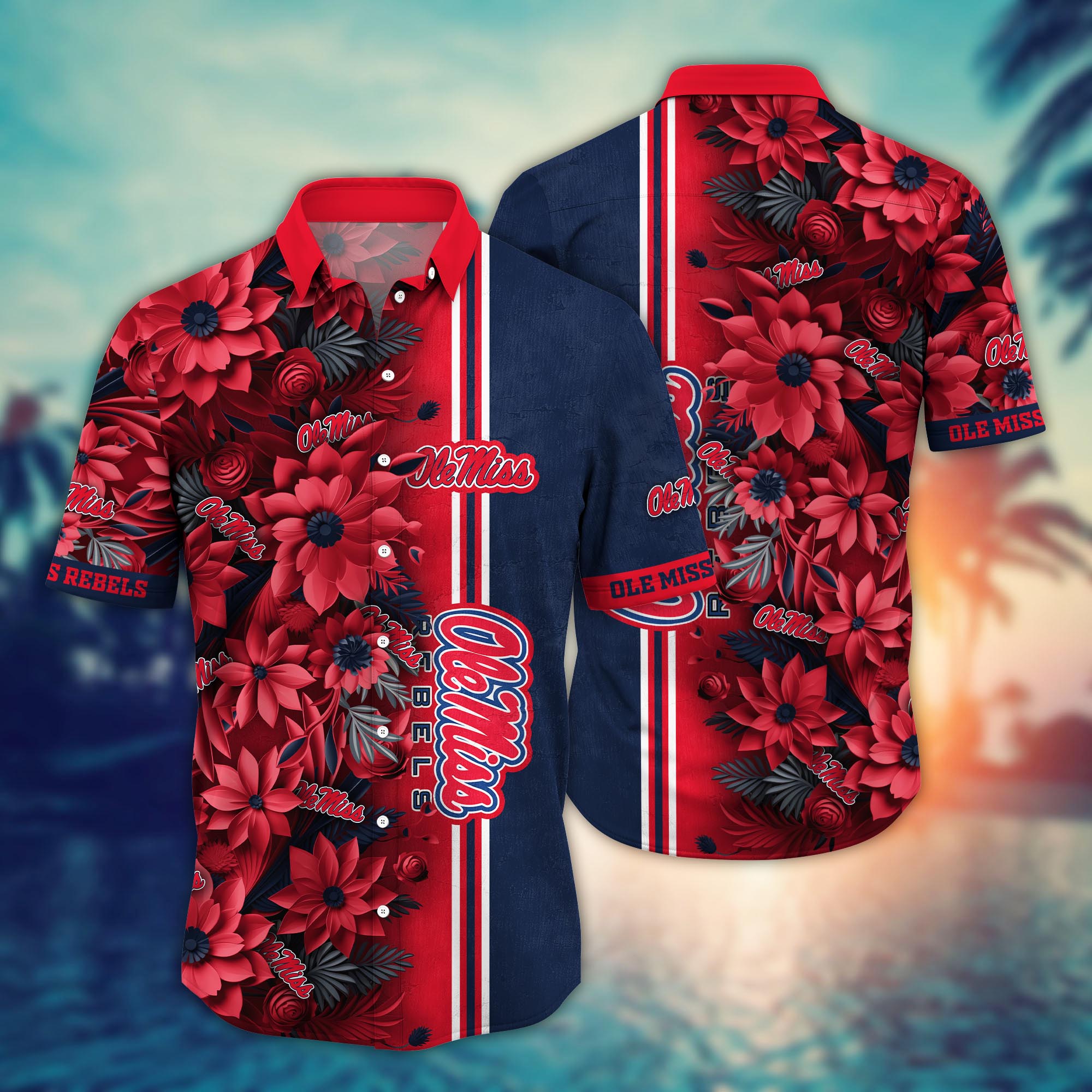 Ole Miss Rebels NCAA Flower Hawaii Shirt For Fans Ver 5