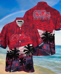 Ole Miss Rebels NCAA Palm Tree Pattern Hawaii Shirt For Sports Fans