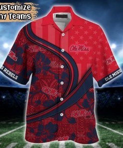 Ole Miss Rebels NCAA US Flag Flower Hawaii Shirt For Fans