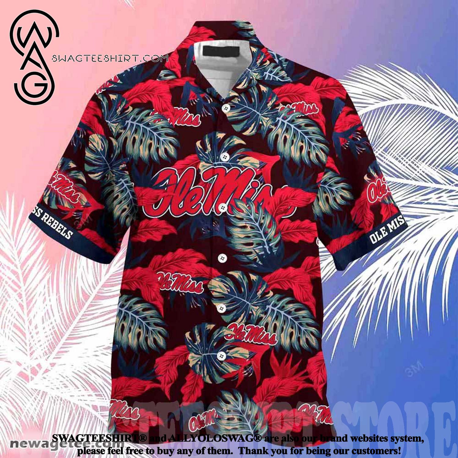 Ole Miss Rebels Stress Blessed Obsessed Summer Beach Hawaiian Shirt