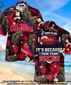 Ole Miss Rebels This Flag Offends You Summer Beach Hawaiian Shirt