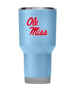 Ole Miss Seaside Blue Tumbler - Ole Miss Seaside Blue Team Logo Tumbler - Show Your Rebel Spirit at the Beach