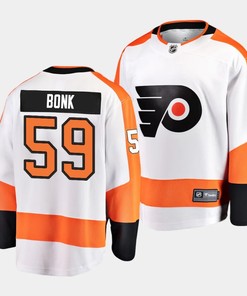 Oliver Bonk #59 Philadelphia Flyers 2023 NHL Draft Away Men Jersey - Orange/White