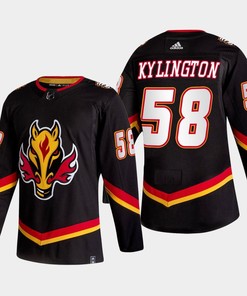 Oliver Kylington 58 Calgary Flames Alternate Black Jersey 2022-23