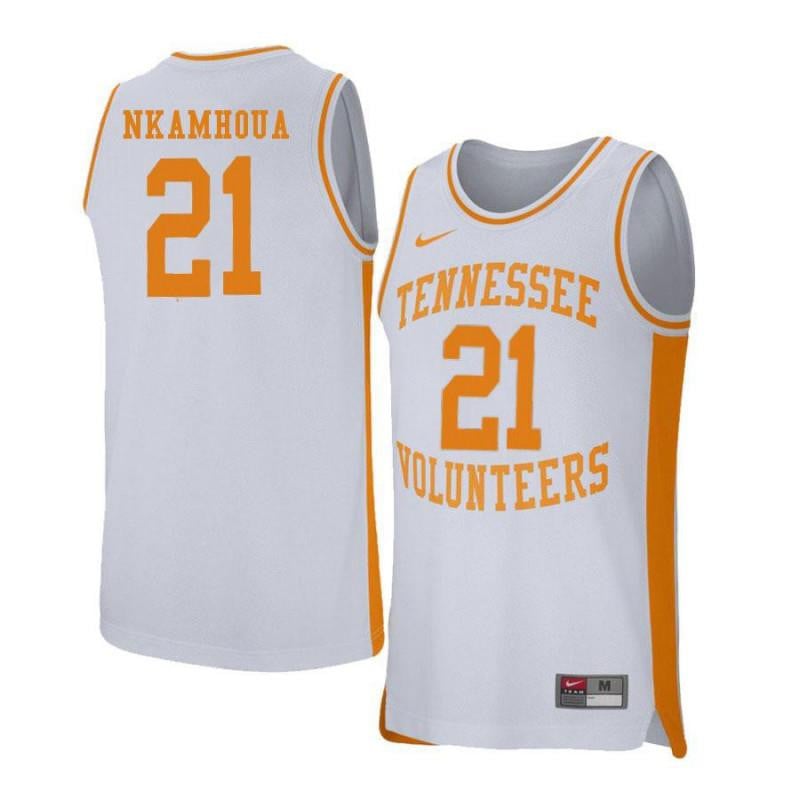Olivier Nkamhoua 21 Tennessee Volunteers Retro Elite Basketball Men Jersey - White