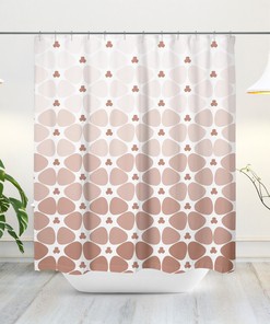 Ombre Floral Burst Shower Curtain for Minimalist Bathroom Decor