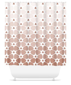 Ombre Floral Burst Shower Curtain for Minimalist Bathroom Decor