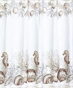 Ombre Leaves Collection Fabric Shower Curtain for Botanical-Inspired Bathroom Decor