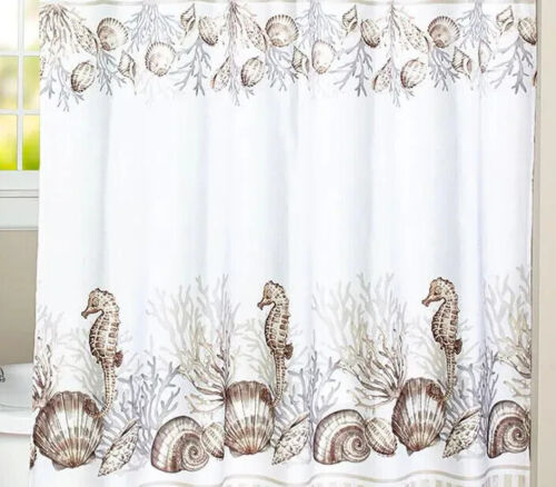 Ombre Leaves Collection Fabric Shower Curtain for Botanical-Inspired Bathroom Decor