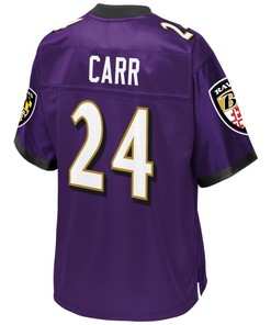 On Carr Baltimore Ravens Nfl Pro Line Team Color Player Jersey - Purple