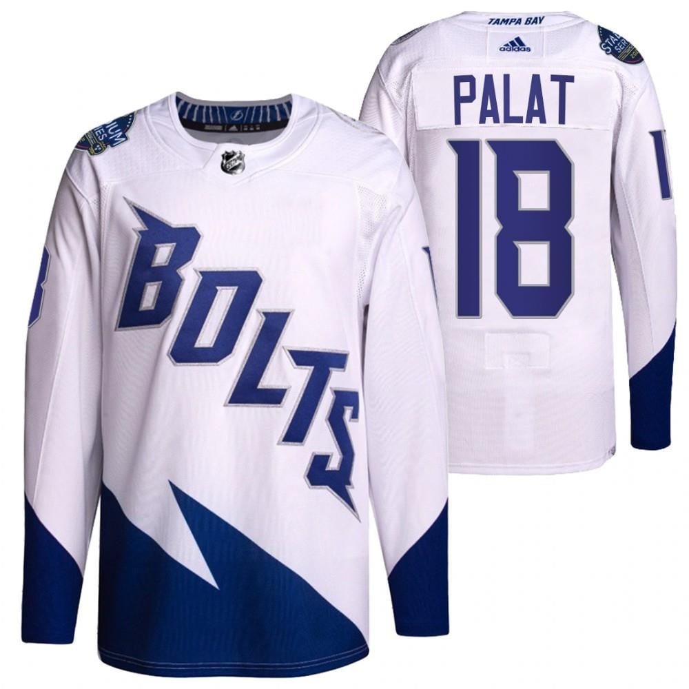 Ondrej Palat 2022 Stadium Series Lightning 18 White Primegreen Jersey Jersey