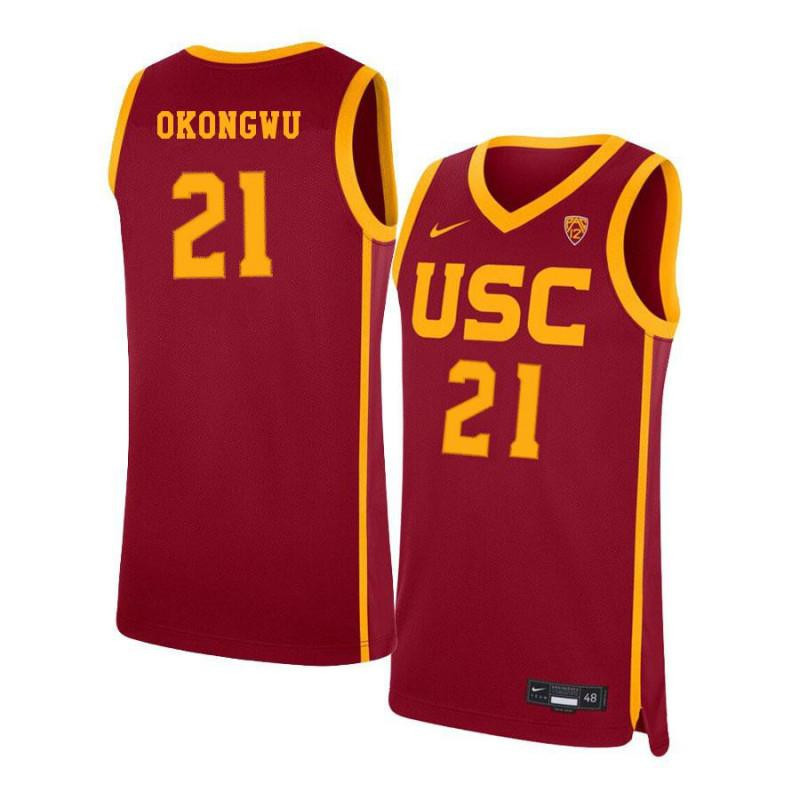 Onyeka Okongwu 21 USC Trojans Elite Basketball Men Jersey - Red