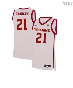 Onyeka Okongwu 21 USC Trojans Elite Basketball Youth Jersey - White