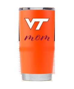 Orange Mom Virginia Tech Tumbler - Perfect Gift for Mom