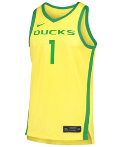 Oregon Ducks 1 Basketball Men Jersey - Yellow