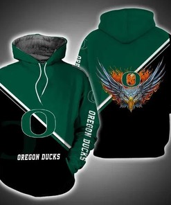 Oregon Ducks Fire Eagle 3D Hoodie Oregon Ducks Fan Gifts