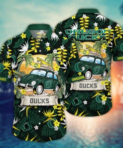 Oregon Ducks NCAA Flower Hawaii Shirt For Fans Ver 1