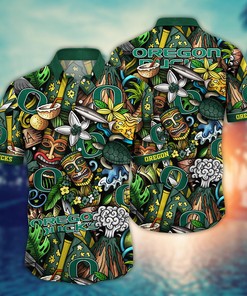 Oregon Ducks NCAA Flower Hawaii Shirt For Fans Ver 15