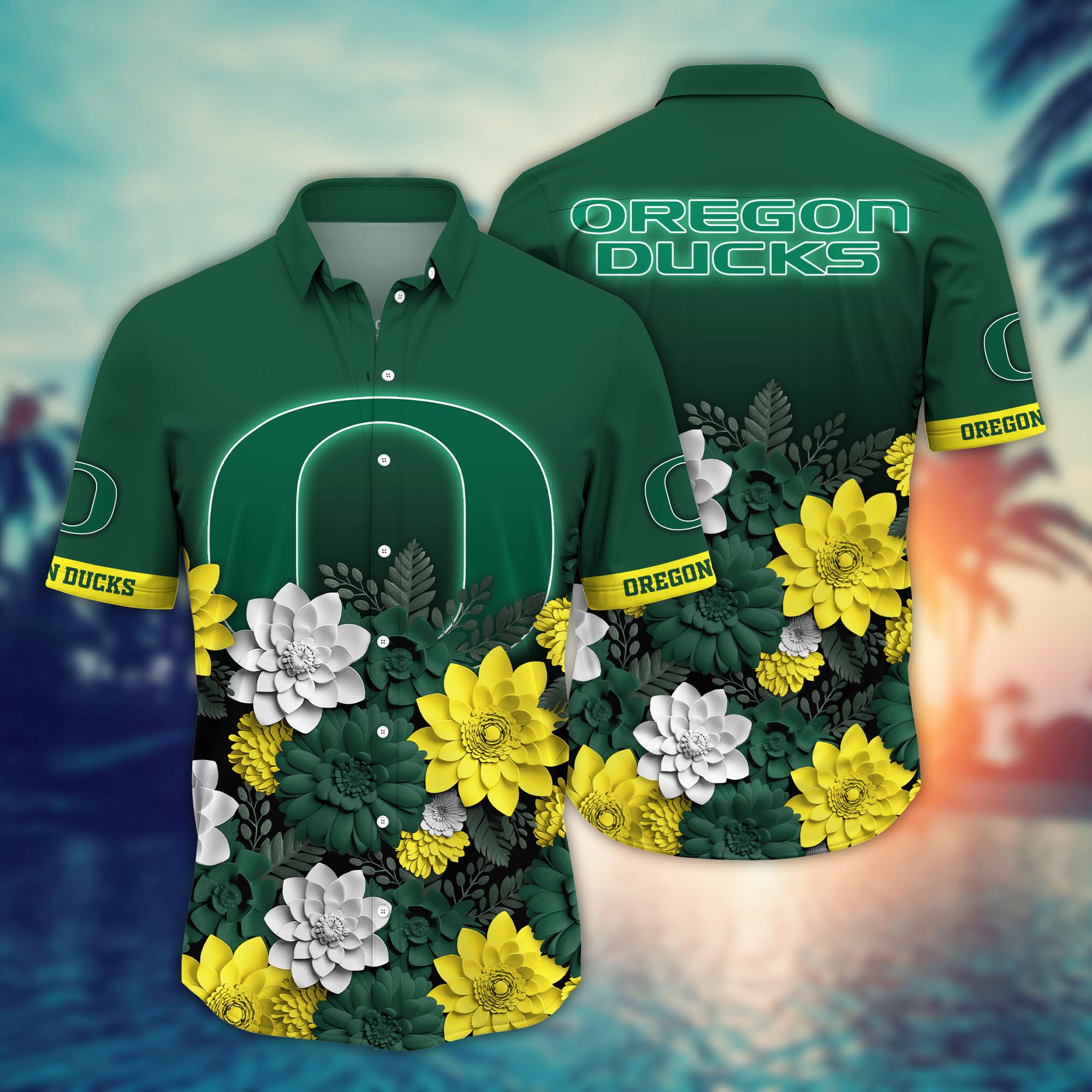 Oregon Ducks NCAA Flower Hawaii Shirt For Fans Ver 26