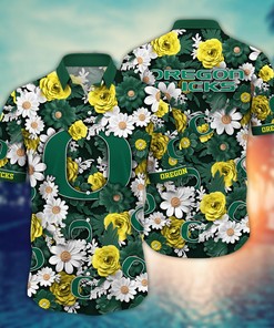 Oregon Ducks NCAA Flower Hawaii Shirt For Fans Ver 3