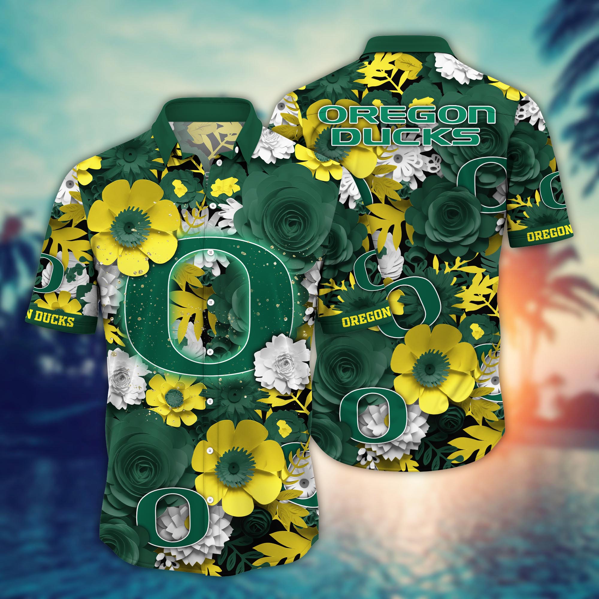 Oregon Ducks NCAA Flower Hawaii Shirt For Fans Ver 35