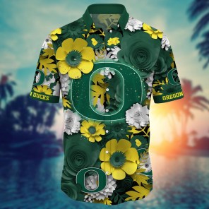Oregon Ducks NCAA Flower Hawaii Shirt For Fans Ver 35
