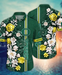 Oregon Ducks NCAA Flower Hawaii Shirt For Fans Ver 37