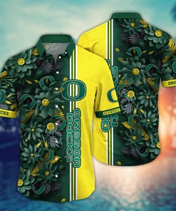 Oregon Ducks NCAA Flower Hawaii Shirt For Fans Ver 4