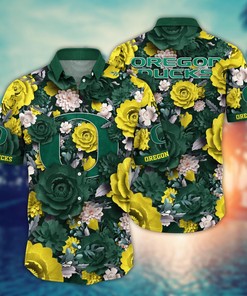 Oregon Ducks NCAA Flower Hawaii Shirt For Fans Ver 7