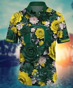 Oregon Ducks NCAA Flower Hawaii Shirt For Fans Ver 7