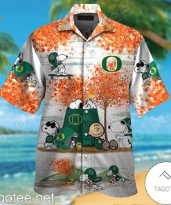 Oregon Ducks Snoopy Autumn Hawaiian Shirt