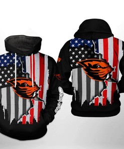 Oregon State Beavers NCAA US Flag 3D Printed Hoodie/Zipper Hoodie