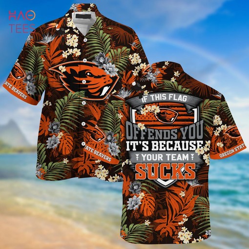 Oregon State Beavers Summer Hawaiian Shirts, With Tropical Patterns for Fans