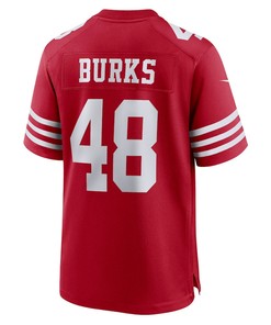 Oren Burks San Francisco 49ers Game Player Jersey - Scarlet