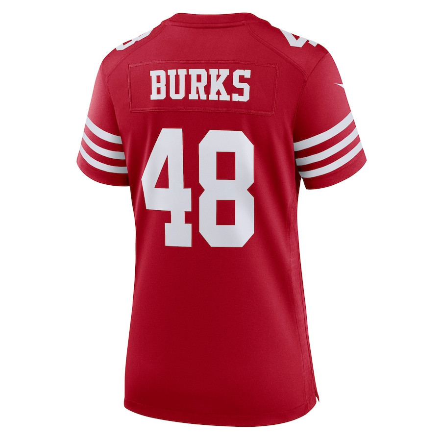 Oren Burks San Francisco 49ers Women's Game Player Jersey - Scarlet