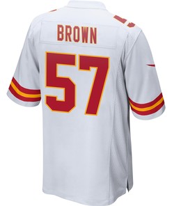 Orlando Brown 57 Kansas City Chiefs Super Bowl LVII Champions 3 Stars Men Game Jersey - White