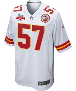 Orlando Brown 57 Kansas City Chiefs Super Bowl LVII Champions 3 Stars Men Game Jersey - White