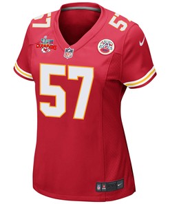 Orlando Brown 57 Kansas City Chiefs Super Bowl LVII Champions 3 Stars Women Game Jersey - Red