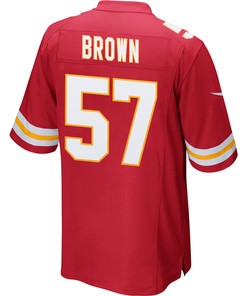 Orlando Brown 57 Kansas City Chiefs Super Bowl LVII Champions Men Game Jersey - Red