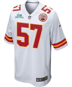 Orlando Brown 57 Kansas City Chiefs Super Bowl LVII Champions Men Game Jersey - White